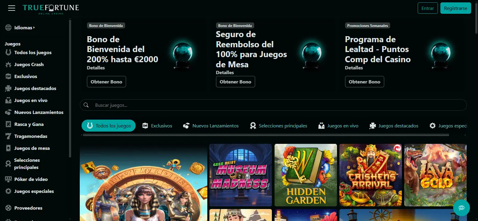 Página oficial de True Fortune en español